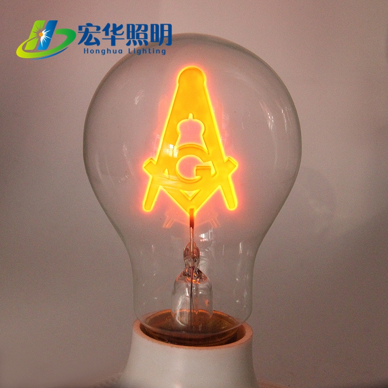 A19 Edison style light flicker flame Christmas masonic bulb for decoration