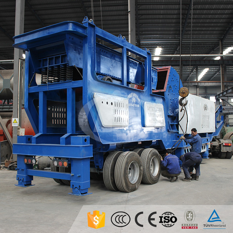 Top Rock Movable Crushing Mobile Screening Crusher Machine