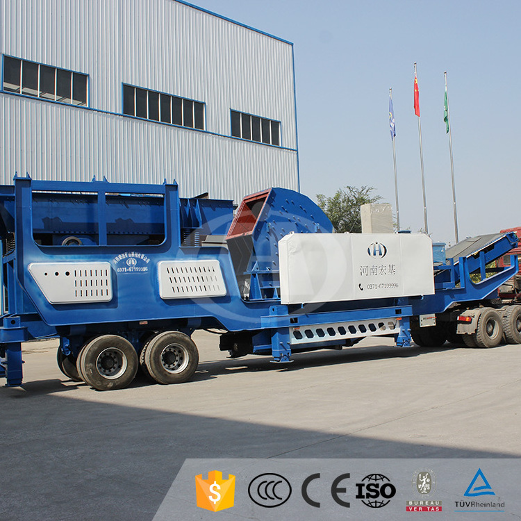 Top Rock Movable Crushing Mobile Screening Crusher Machine