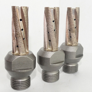 China Supplier Thread Shank Safety Milling Cutters CNC Diamond finger router bit for Granite Engineered Stone Marble