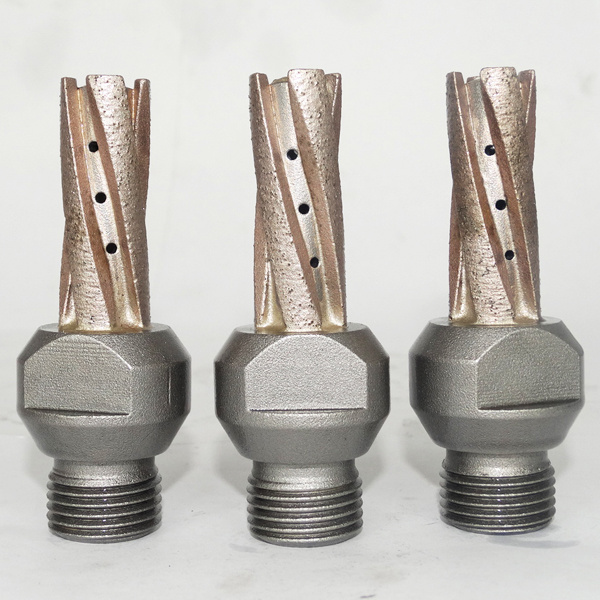 China Supplier Thread Shank Safety Milling Cutters CNC Diamond finger router bit for Granite Engineered Stone Marble