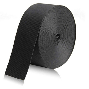 Hongyi Customized Black Nylon Webbing Strap Polypropylene Straps for Bags Hammocks Luggage Strap Backpack Repairing