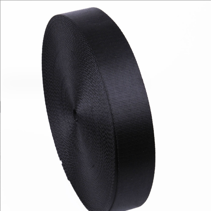 Hongyi Customized Black Nylon Webbing Strap Polypropylene Straps for Bags Hammocks Luggage Strap Backpack Repairing