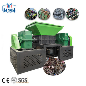 10 Ton/H Metal Plastic Double Shaft Shredder  Machine rebar organic waste metal scrap crusher machine