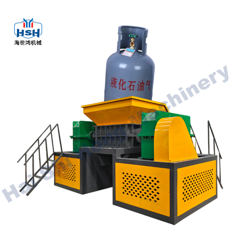 High production capacity  briquetting production coconut shell shredder commercial herb 600 type twin shaft shredder