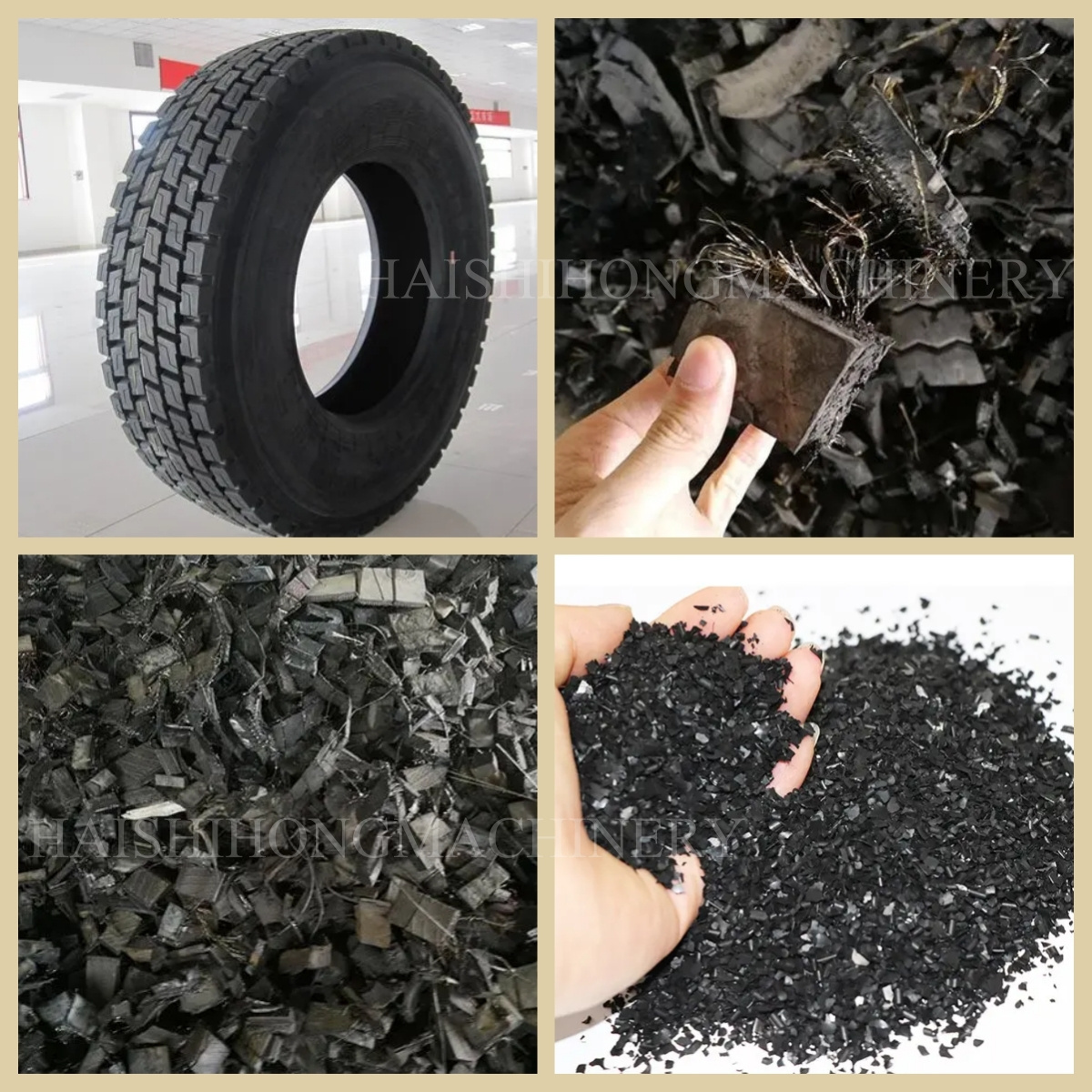 Heavy Duty Tyre Wire Shredder Tire Shredding And Granular Machine Tire Recycling Line