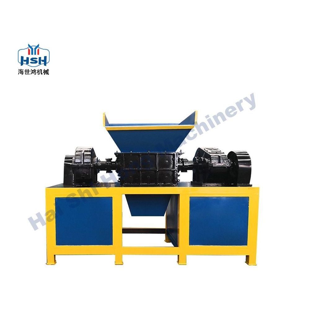 High production capacity  briquetting production coconut shell shredder commercial herb 600 type twin shaft shredder