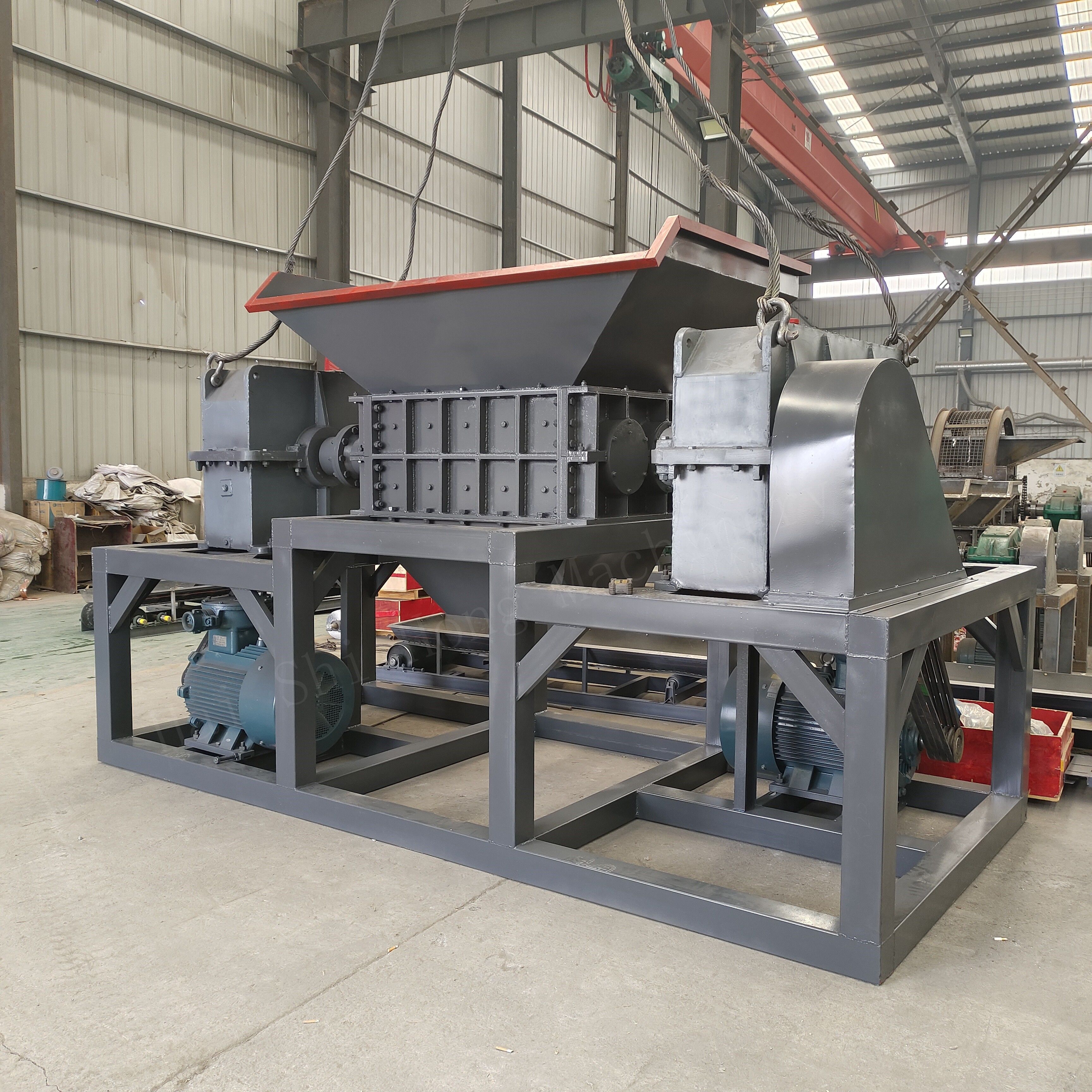 Heavy Duty Tyre Wire Shredder Tire Shredding And Granular Machine Tire Recycling Line