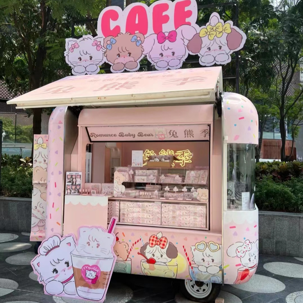 Ice Cream Food Cart Electric Tricycle Hot Dog Machine Kiosk Mobile Beer Bar Juice Car Breakfast Food Truck for sale