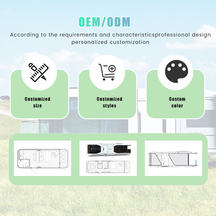 Smart Tiny Modular Mobile Chinese Prefabricated /conta Eco Home Container Cabin Van Glass Space Prefab Capsule House