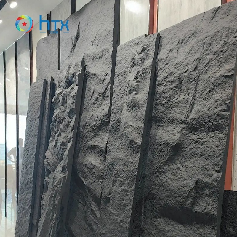 PU culture faux stone wall panel for external wall cladding laminas artificial de marmol artificial rock