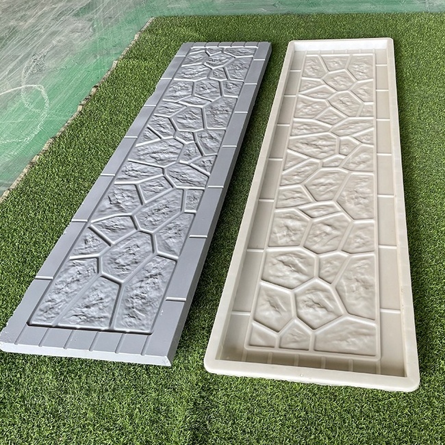 Cement plastic artificial stone wall slab, retaining wall mold, 3d concrete Fence Panels mould