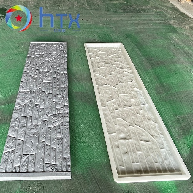 Cement plastic artificial stone wall slab, retaining wall mold, 3d concrete Fence Panels mould