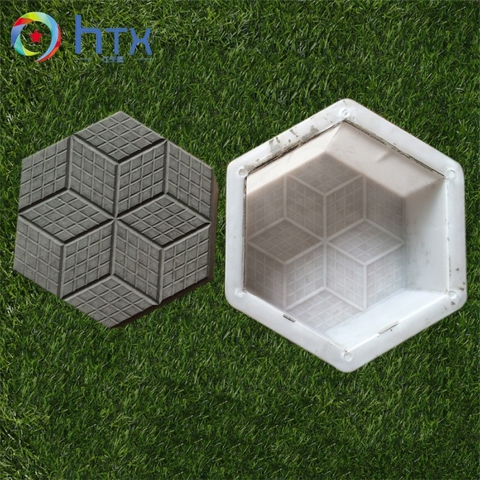 plastic rubber pavement mould concrete block interlocking paver mold