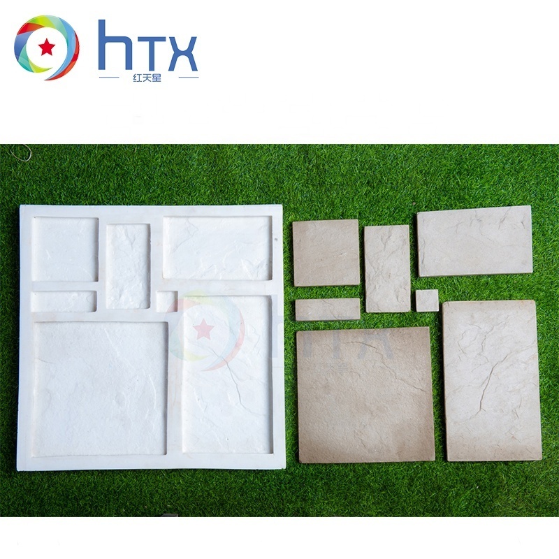 decoration natural fossil flexible artificial stone wall panels tiles mould