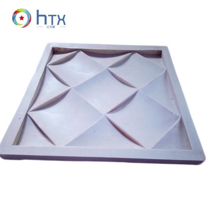 HTX faux concrete brick interior walls tile 3d decoration stone wall panel silicone mold