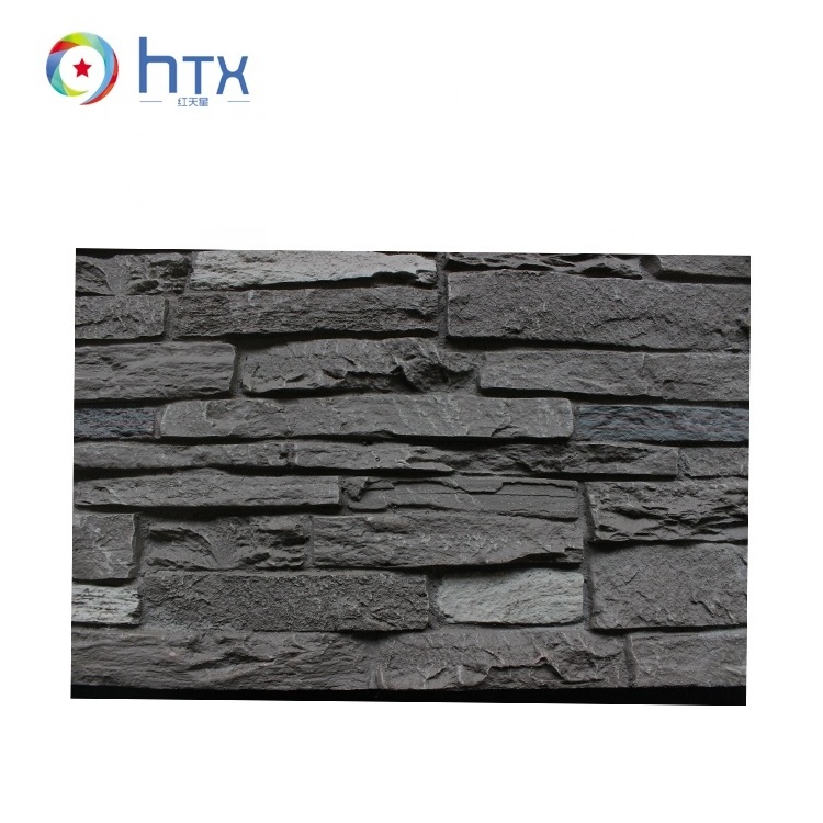 Grey Faux Wall Polyurethane Stone Panel for Sale