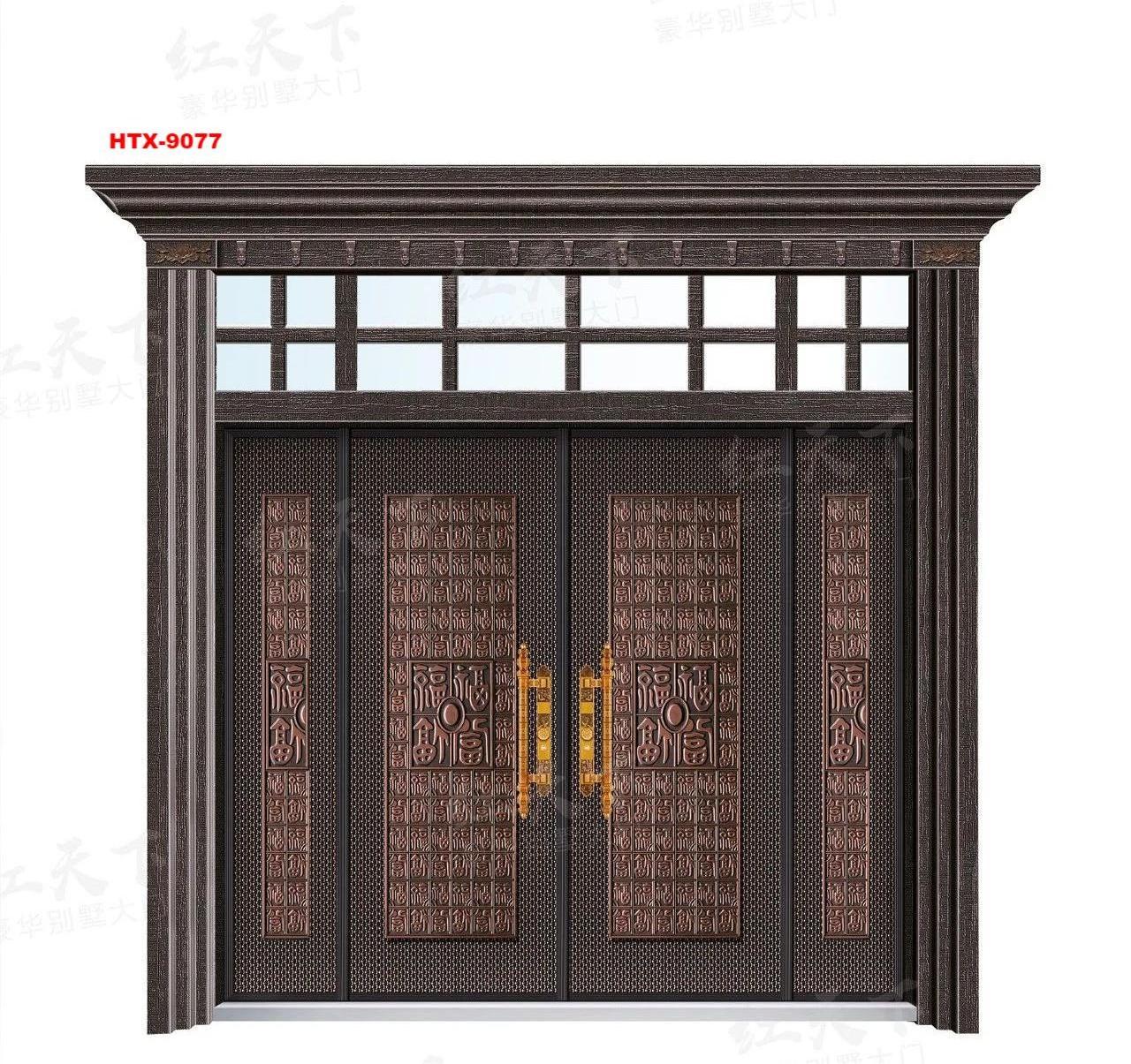 House doors front entry doors gate pillar design for villa villa gate HTX-9078