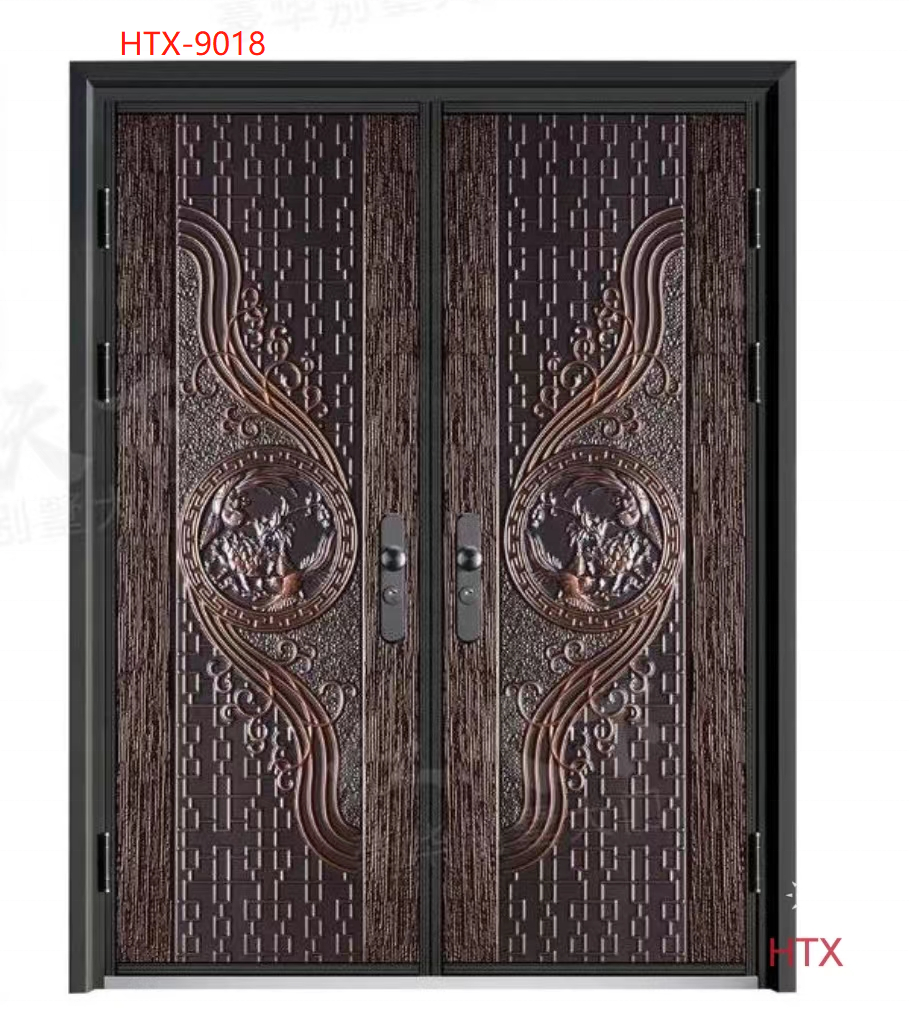 Luxury Design Main Entrance Handles Security Door Swing Zinc Alloy Door Villa Beautiful Luxury Modern Customized Size 5 Years