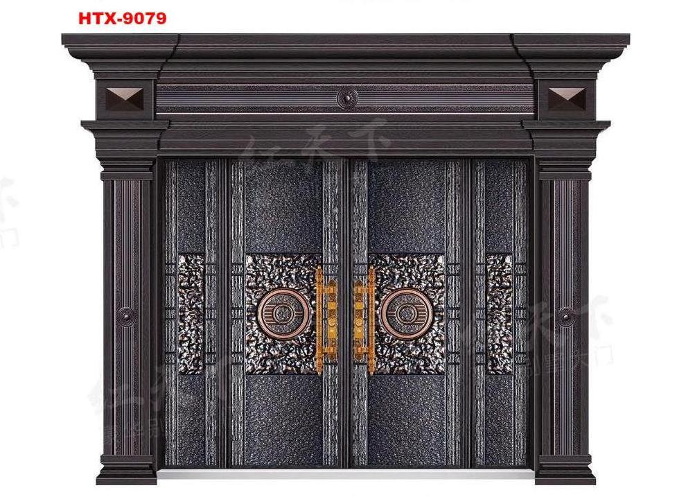 House doors front entry doors gate pillar design for villa villa gate HTX-9078