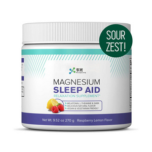 Private Label Sleep Night Time Powder Magnesium Citrate Magnesium Glycinate with Melatonin L-Theanine and GABA Sleep Aid Powders