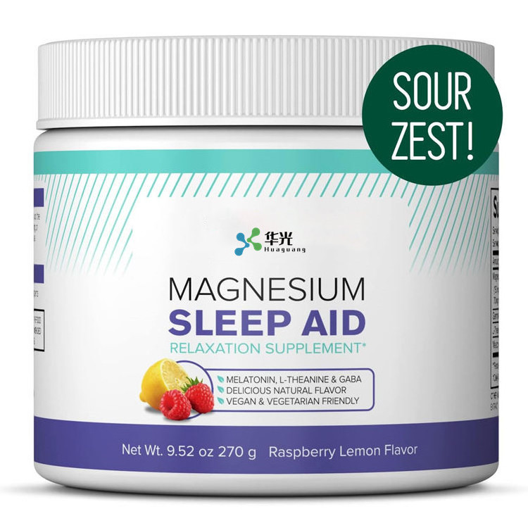 Private Label Sleep Night Time Powder Magnesium Citrate Magnesium Glycinate with Melatonin L-Theanine and GABA Sleep Aid Powders