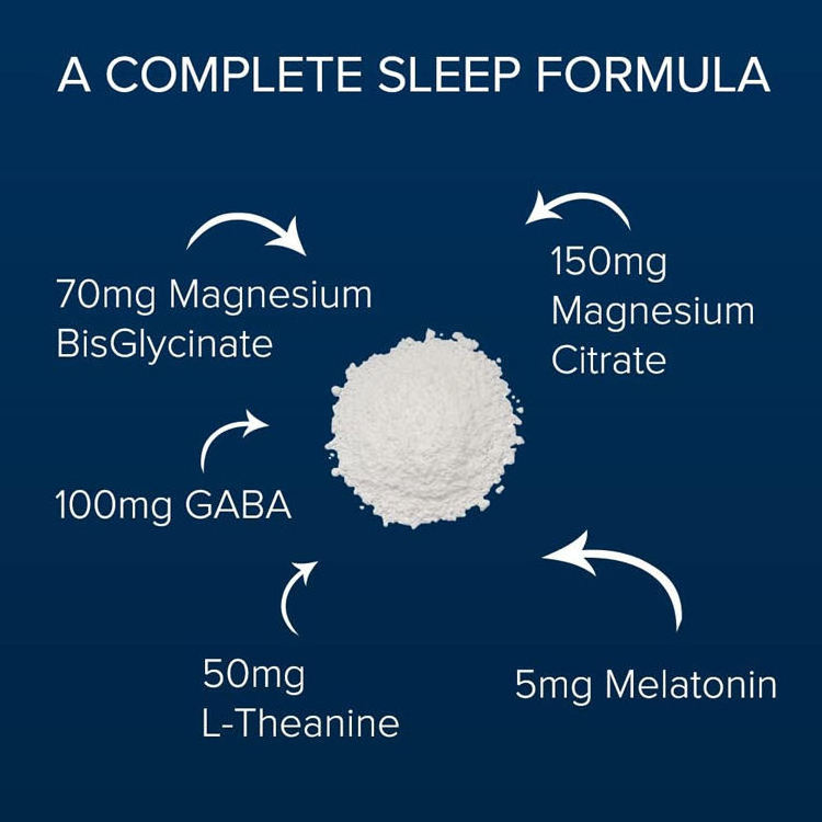 Private Label Sleep Night Time Powder Magnesium Citrate Magnesium Glycinate with Melatonin L-Theanine and GABA Sleep Aid Powders