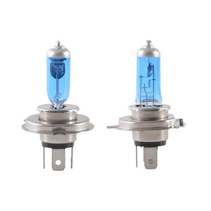 High Quality Headlight Bulb Blue Coating H4 Halogen Bulb White