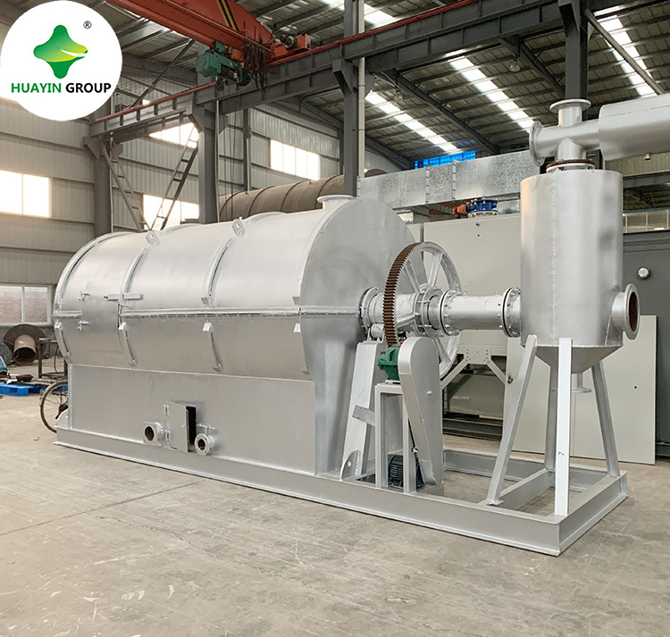 Complete technology processing waste tire and plastic into fuel oil pyrolysis machine