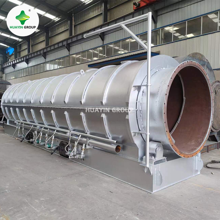 Complete technology processing waste tire and plastic into fuel oil pyrolysis machine