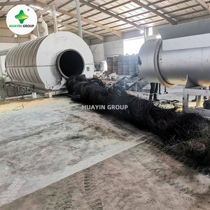 Huayin 5t waste tyre pyrolysis to fuel oil machine unit non emissions