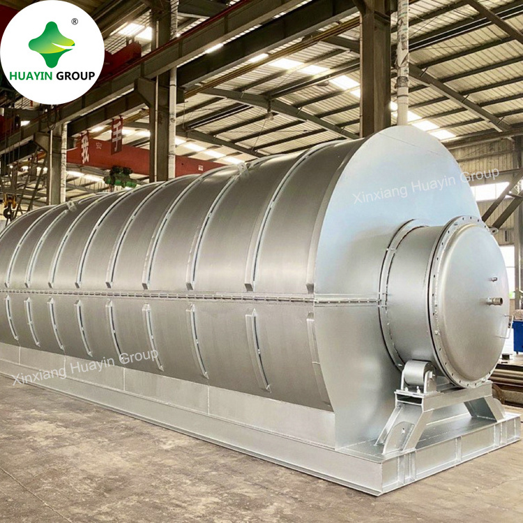 Huayin 5t waste tyre pyrolysis to fuel oil machine unit non emissions