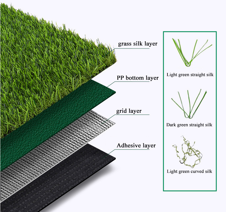 Outdoor sports lawn 30mm 40mm high synthetic grass for football field artificial turf