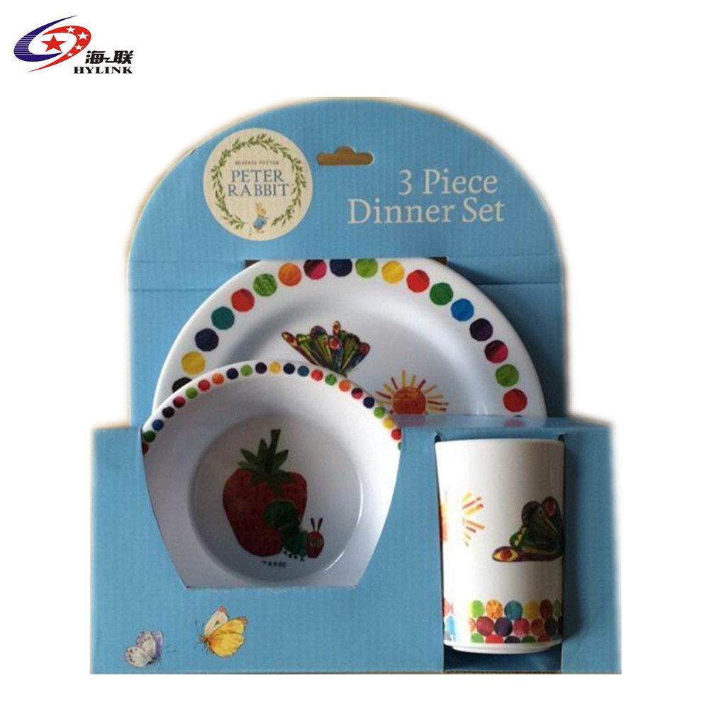 Cheap plastic melamine children dinner set Melamine kids dinner set pakistani melamine dinner set