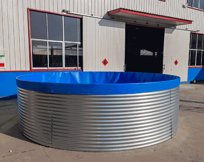 China commercial large aquarium plastic fish stock tank pvc coated fish pond for farming fish tanks