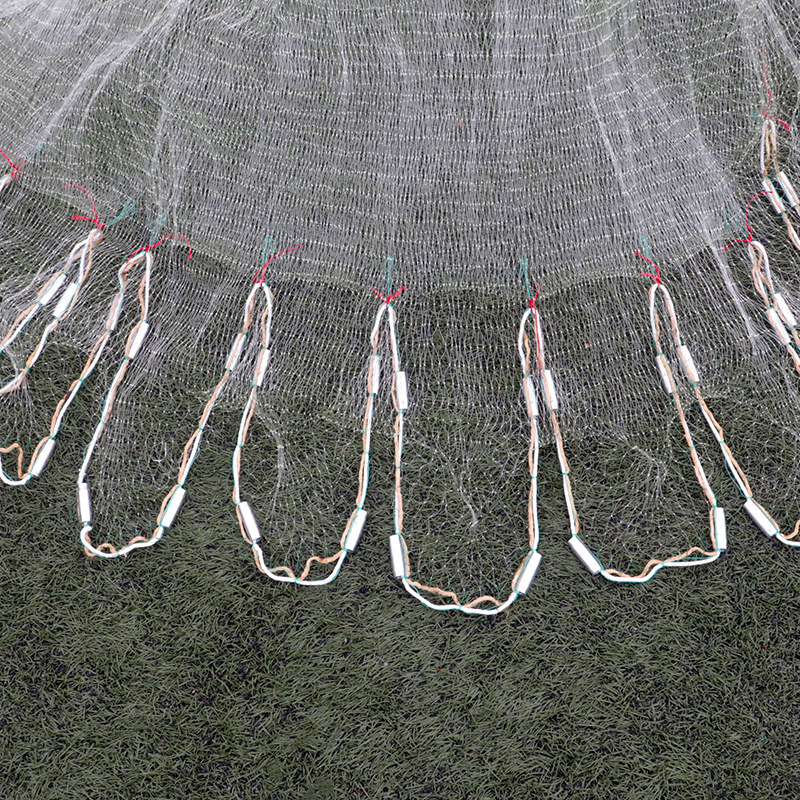 Lead Chain Nylon Line Cast Net Fishing Cast Net for Sale China Throwing Bottom Pocket Cast Net Hot Sale 8FT 1/4