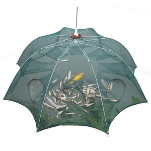 China Hot sale 4-22 holes Foldable Fishing Bait Trap Cast Net Cage automatic Crawfish Trap Crab Fish Trap