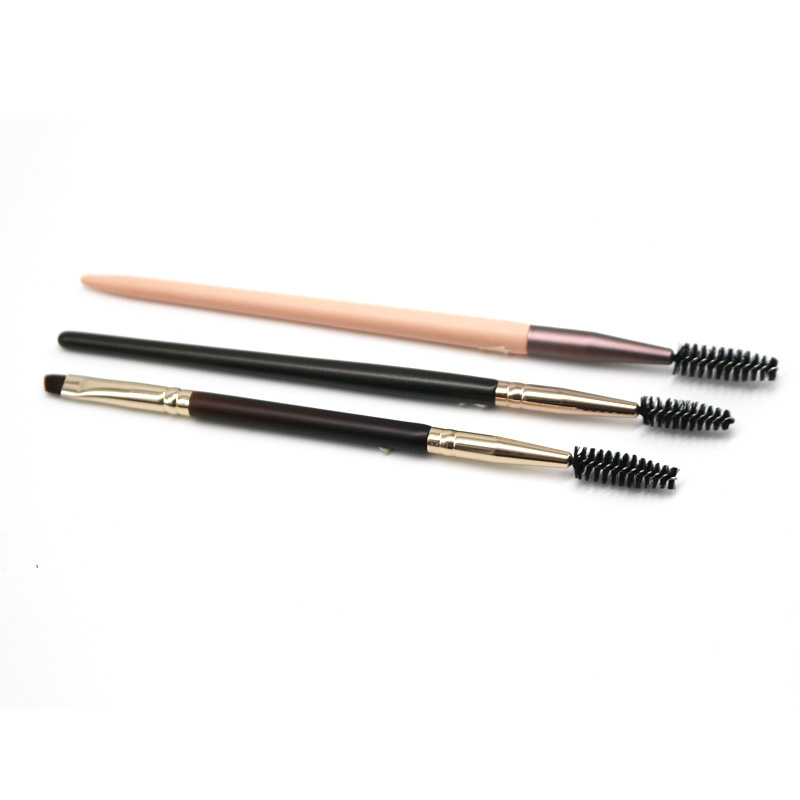 Brush Makeup Private Label Double Ended Natural Hair Define Shader Eyeshadow Eyeliner Eyebrow Brushes