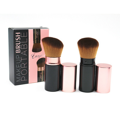 2024 Best seller Foundation Makeup brush Flat Top Kabuki Brush for Face Short Fat brown Brushes Custom