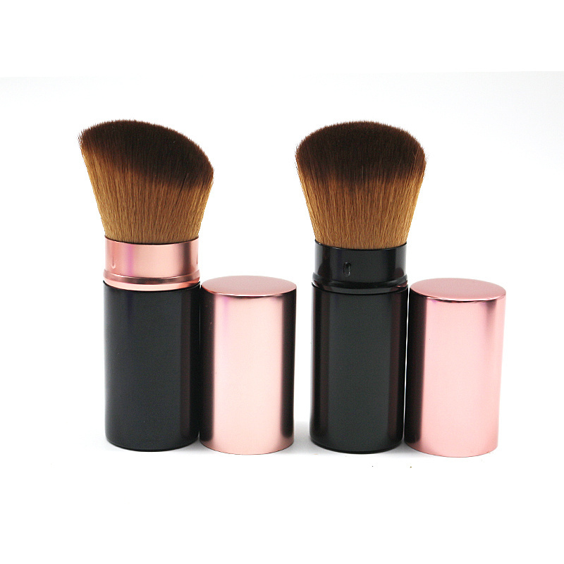 2024 Best seller Foundation Makeup brush Flat Top Kabuki Brush for Face Short Fat brown Brushes Custom