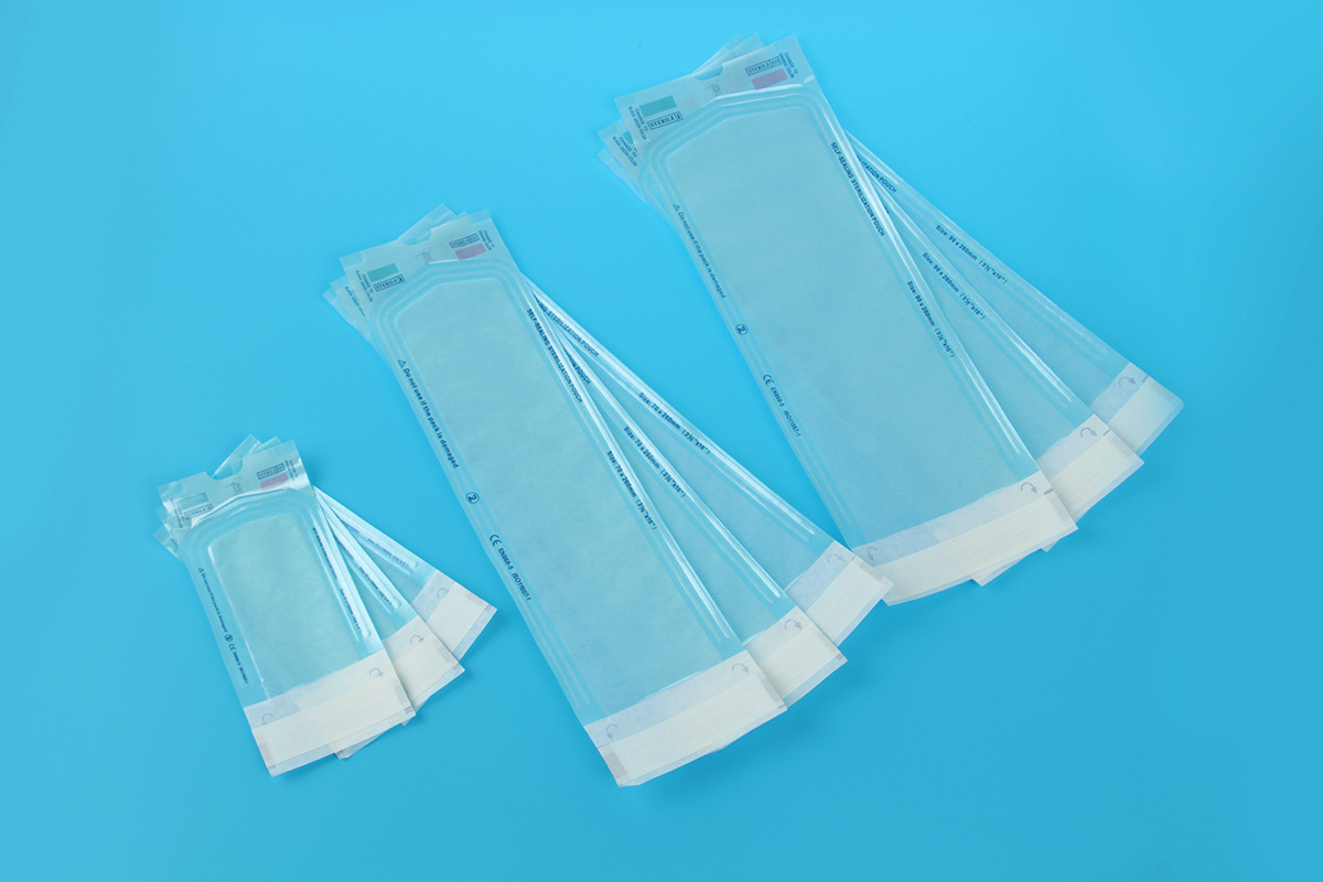 Dental disposable Self Sealing Dry Heat Medical Pack Sterilization Pouch