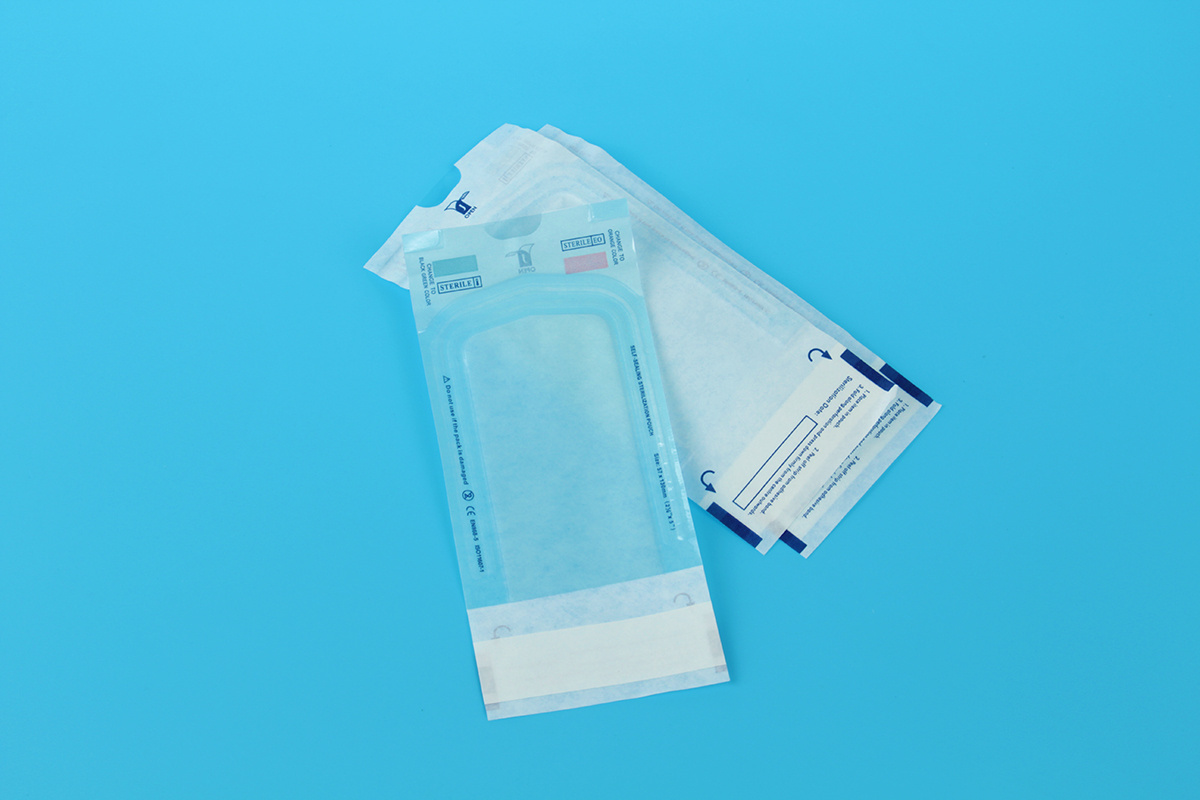 Dental disposable Self Sealing Dry Heat Medical Pack Sterilization Pouch