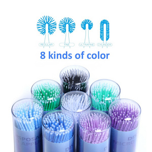 Colorful Disposable Dental Consumable Microbrush Eyelash Extension Applicator Micro Brush Convenient Cleaning Manual 2 Years HN