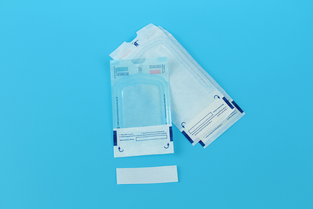 Dental disposable Self Sealing Dry Heat Medical Pack Sterilization Pouch