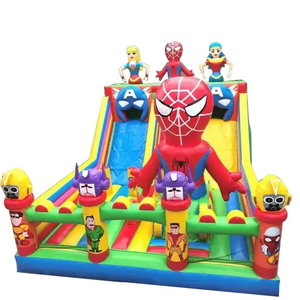 Vinyl Fabric Durable Kids Children Party Bouncer Inflatable Bounce House New Free Design Charge Super Hero PVC Unisex Castle