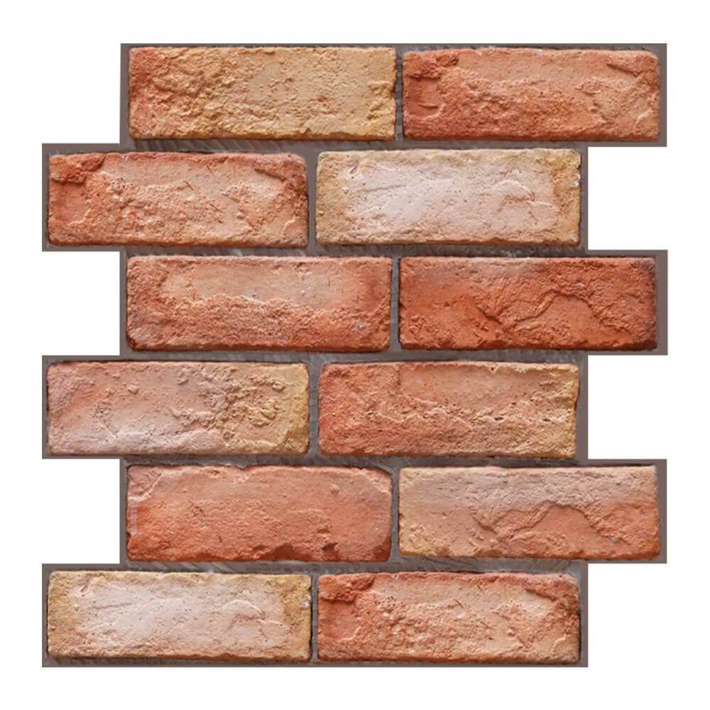 Self Adhesive Soft 3D Thick Red Brick Vinyl Decals DIY Peel And Stick For Kitchen Bathroom Water Resistant