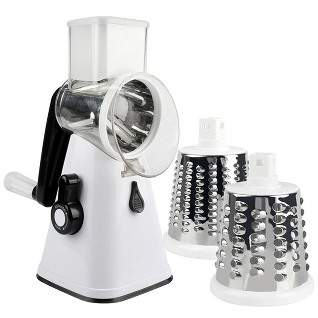 Multifunction Manual 3 In 1 Vegetable Chopper Mandoline Slicer Rotary Drum Grater Nut Shredder Veggie Rotary Cheese Grater