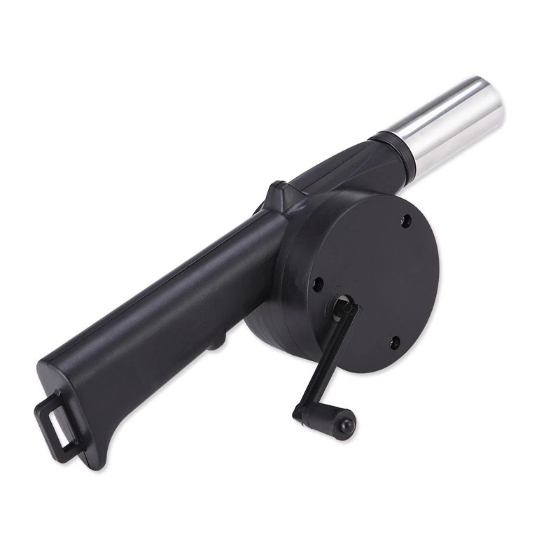 Outdoor Grilling Picnic Portable Barbecue Air Blower Hand Crank Bbq Fan With Manual Handle