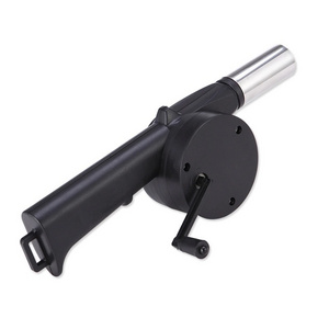 Outdoor Grilling Picnic Portable Barbecue Air Blower Hand Crank Bbq Fan With Manual Handle