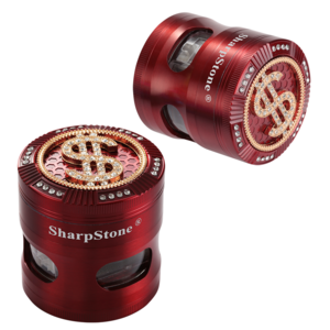 SHARPSTONE Herb Grinder With Zinc Alloy 63 Point Diamond Animal Waist Drawer